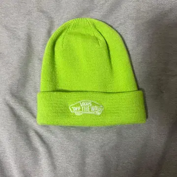 VANS 형광 니트 비니