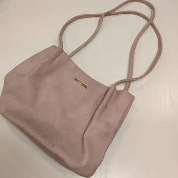 라이트 핑크 합성 피혁 숄더백