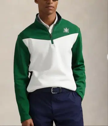 RLX 골프 블록 더블 니트 풀오버 풀 집업 자켓 L