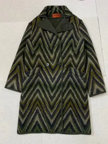 [ 컨디션 최상 ] MISSONI 지그재그 체스터 코트 오렌지 택