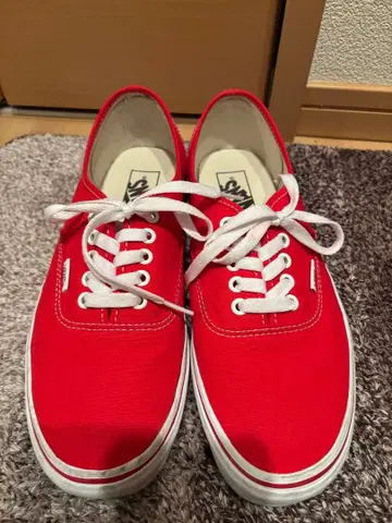 VANS 오센틱 빨간색 27.5cm