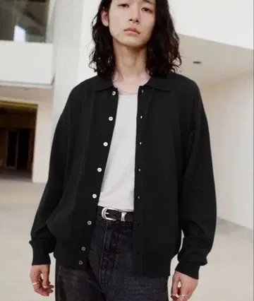 WYM LIDNM T/C 베이직 니트 셔츠 가디건