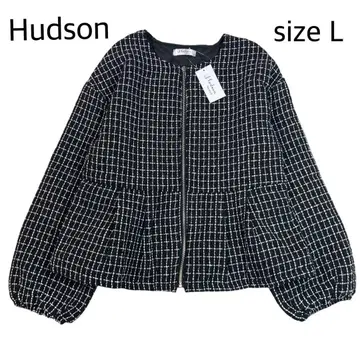 [ size L ] 미사용 새상품 트위드 페플럼 패딩 자켓 집업