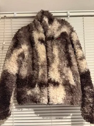 EZEK 플리스 보아 자켓 브라운 화이트