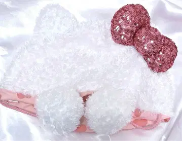 헬로키티 팬 캡 화이트 유니버셜 usj