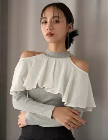 스나이델 SNIDEL 케이프 디테일 니트 풀오버