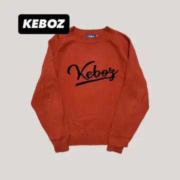 Keboz 니트 스웨터 빨간색 구제 의류