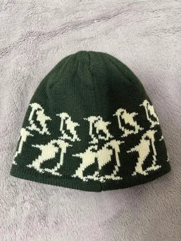 ovall 펭귄 패턴 니트 모자