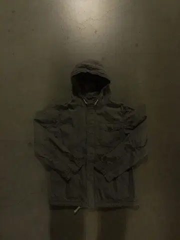 90s 나일론 자켓 카키 후드 부착