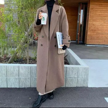 BLATE 고급 울 더블 코트