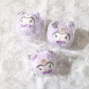 산리오 일어서는 봉제 인형 마스코트 라떼곰 쿠로미 3종 세트