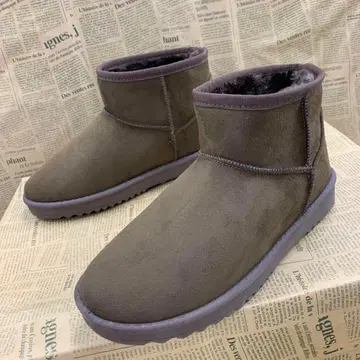 새상품 여성용 L 사이즈 경량 보아 안감 숏 어그 부츠 짙은 갈색 528