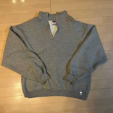 러셀 애슬레틱 그레이 하프 지퍼 트레이닝복 L