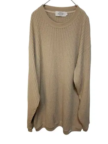 [ M0024 ] Dickies 베이지 와플 니트 풀오버 XL