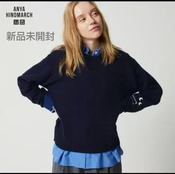 UNIQLO 안야 힌드마치 프리미엄 라무 크루넥 스웨터 새상품