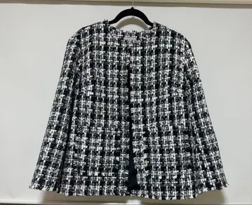 H&M 노카라 트위드 자켓