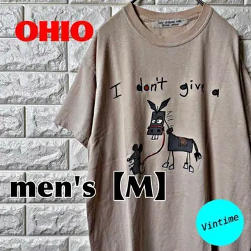 AH176 [OHIO] 프린트T셔츠 [남성용M] 베이지