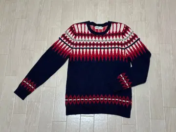 FREAK'S STORE 페어아일 패턴 노르딕 무늬 니트 네이비