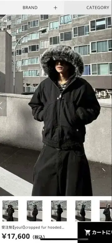 퍼 자켓 youll croppedfur hooded blouson