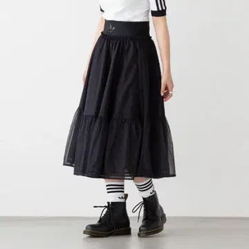 허리 밴딩 튤 맥시 스커트 / adidas Originals