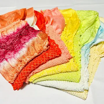 [ 거의 미사용 중고 ] 순수 실크 오비 장식 천 시보리 모음 판매