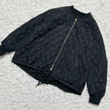 [ c6782 ] 퀼팅 자켓 블랙 리버서블