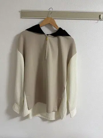 cullni 후드 부착 지퍼 후드티 베이지