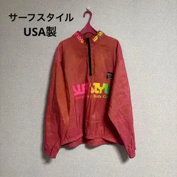 [ 새상품급 ] Surf Style 나일론 자켓 핑크 오렌지 USA제