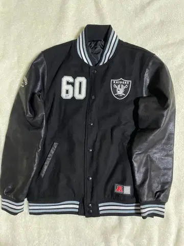 NFL 공식 RAIDERS 레이더스 바시티 자켓 L 블랙