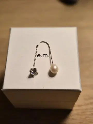 e.m. 실버 체인 귀걸이 (한쪽용)