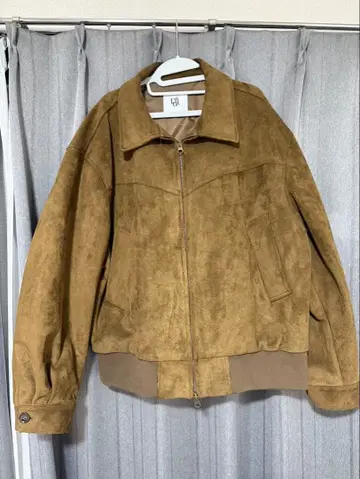 브라운 스웨이드 블루종 자켓