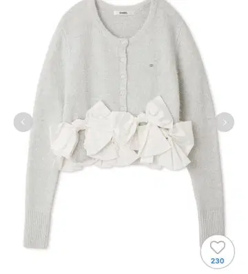 SNIDEL 리본 모티브 가디건 IVR