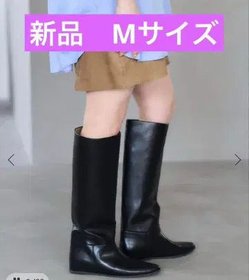 새상품 LE TALON 2cm 와이드 샤프트 롱 부츠