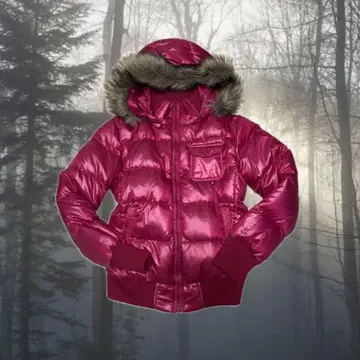 핑크 다운 자켓 퍼 y2k 헤이세이 갸루 짧은 기장 충전솜 그런지