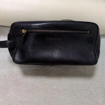 폴로 랄프로렌 블랙 가죽 클러치백