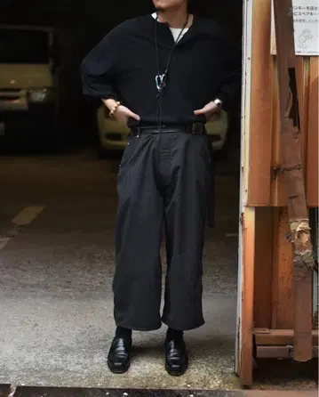 Willow Pants P-029 블랙 스트라이프