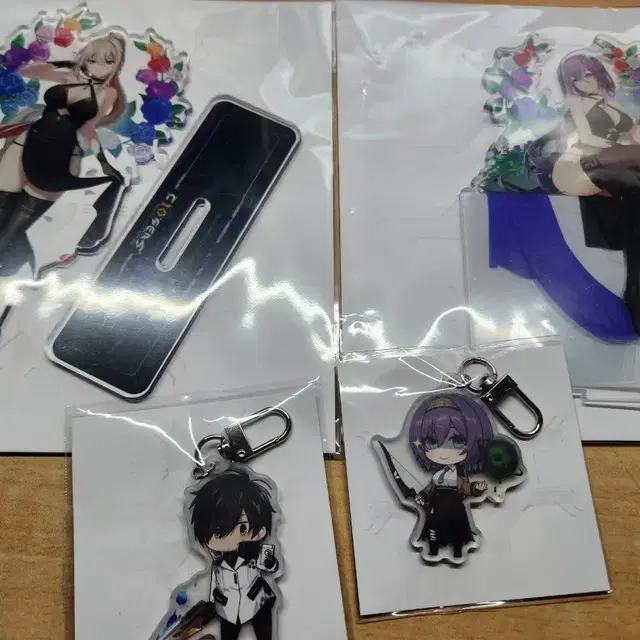 일괄)클로저스 애리, 윤리아 아크릴스탠드, 애리,세힌 키링