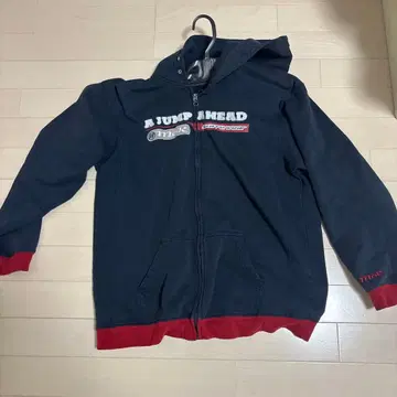 mak 크롭 지퍼 후드티 네이비