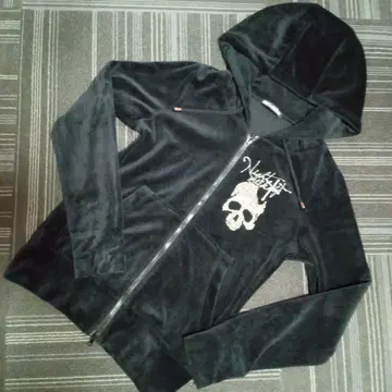 GHOST of HARLEM 블랙 후드 부착 셋업