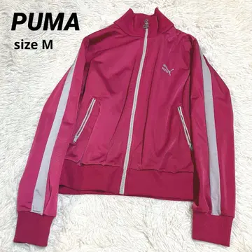푸마 트랙 자켓 레트로 저지 하이넥 핑크