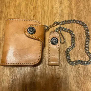 가죽 체인 포함 접이식 지갑