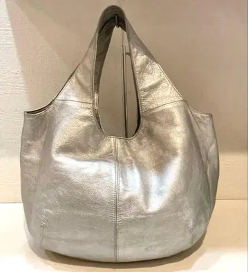 [ 새상품급 ] PAPILLONNER 토끼 가죽 토트백 실버