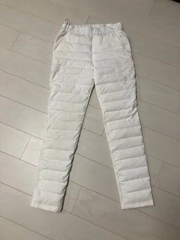 화이트 퀼팅 다운 80% 팬츠 여성용