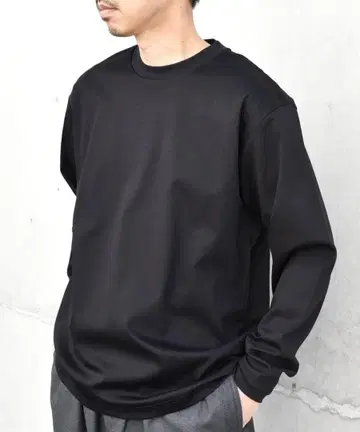 SHIPS 스무스 코튼 크루넥 T셔츠 블랙