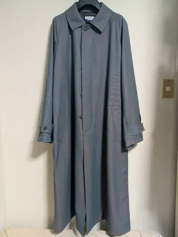 maisonspecial 울 샴브레이 스텐카라 코트