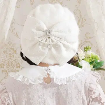 NOEMIE 노에미 사키마루짱 콜라보 트위드 리본 베레모