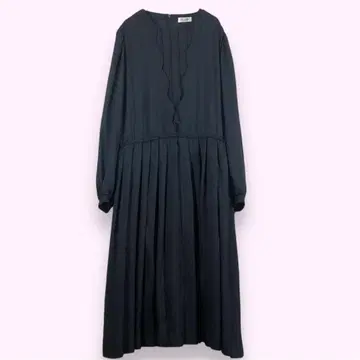 Bibuelle 긴팔 롱 원피스 블랙 [ XL ]