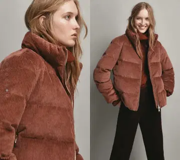 massimo dutti 코듀로이 다운 자켓 S
