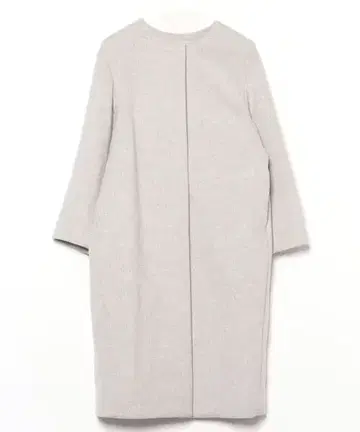 그레이 노카라 롱 코트