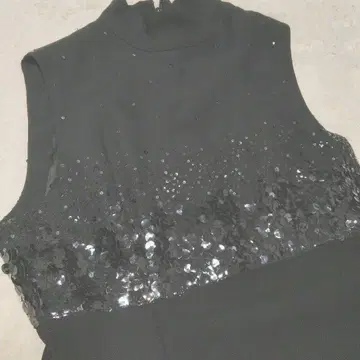 ICEBERG 이탈리아제 스팽글 드레스 42 블랙 원피스